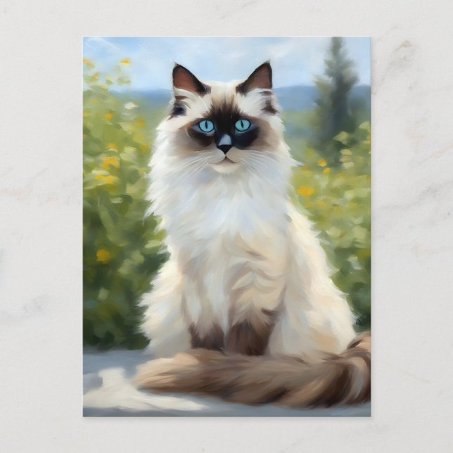 Postal Impresionista Serenity The Ragdoll (Anverso)