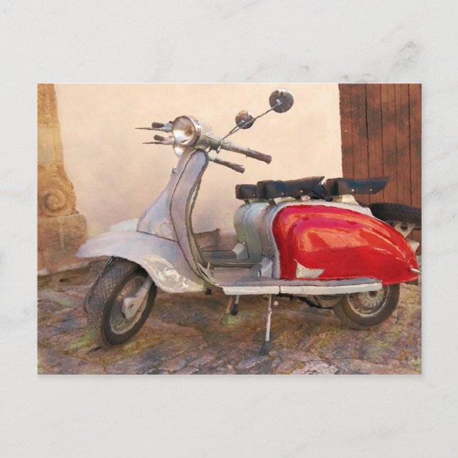 Postal Impresionsitaly Scooter (Anverso)