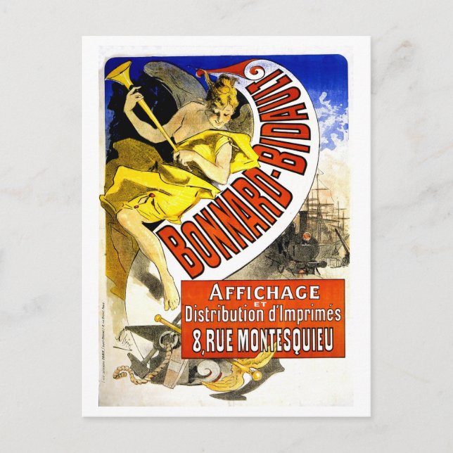 Postal Impresores de carteles franceses de época Belle ep (Anverso)
