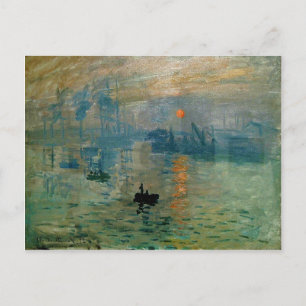 Postal Impression Sunrise de Monet (soleil levant) - 1872