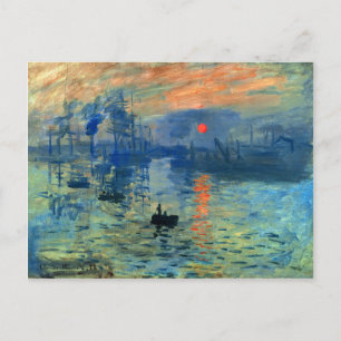 Postal Impression Sunrise, Soleil Levant, Claude Monet