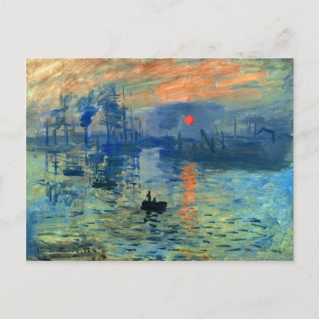 Postal Impression Sunrise, Soleil Levant, Claude Monet (Anverso)