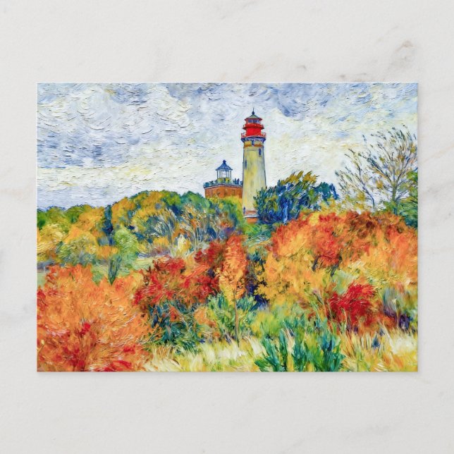 Postal Impressionist Autumn Scene at Kap Arkona Lighthous (Anverso)
