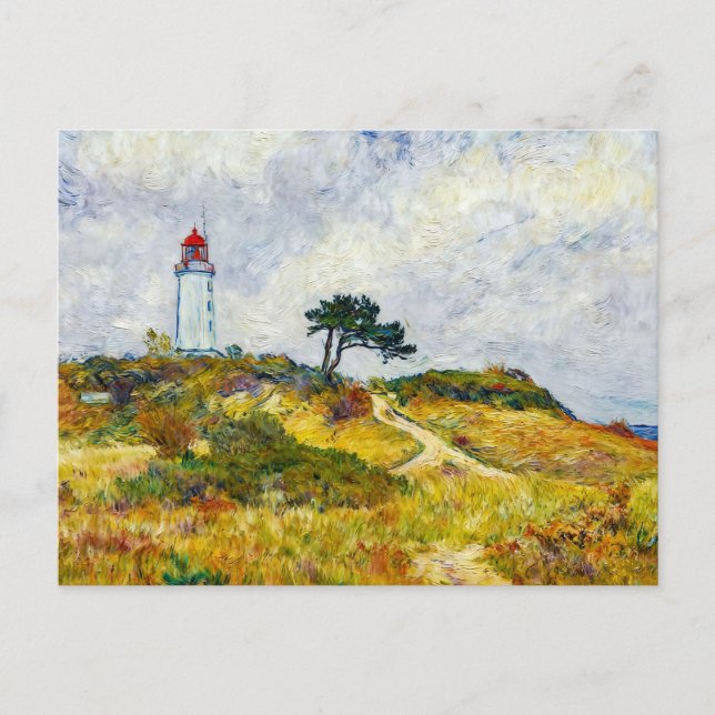 Postal Impressionist Coastline on Hiddensee Island at Sun (Anverso)