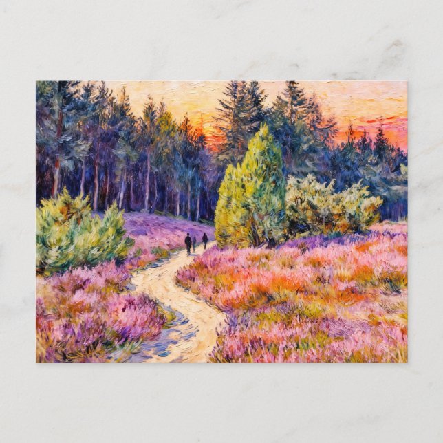 Postal Impressionist Landscape of the Lueneburg Heath at  (Anverso)