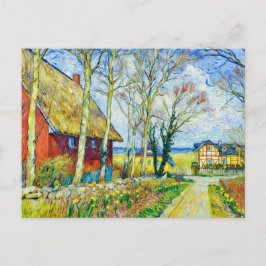 Postal Impressionist Village Scene in Ahrenshoop on the D