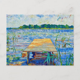 Postal Impressionist Wooden Pier at Ferch on the Schwielo
