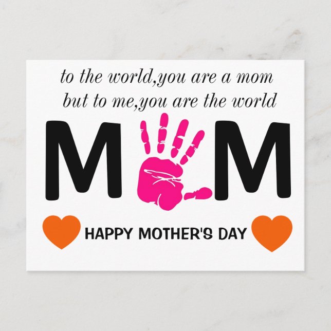 Postal Imprimible el día de la madre (Anverso)