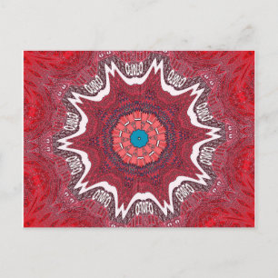 Postal Imprimir arte de patrón tribal étnico sindhi