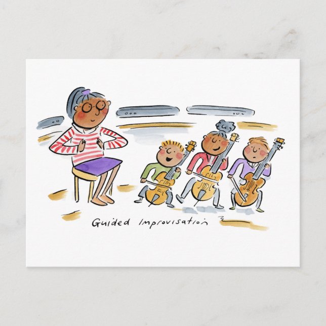 Postal Improvisación guiada (Anverso)