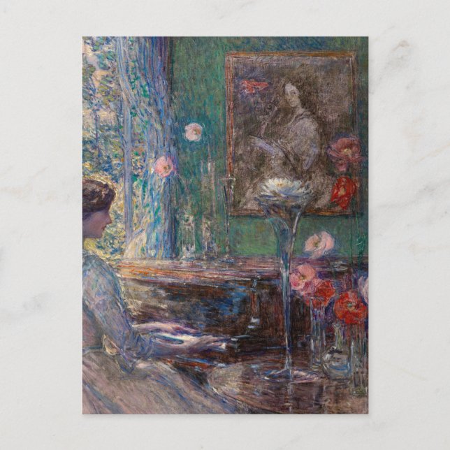 Postal Improvisación por Frederick Childe Hassam (Anverso)