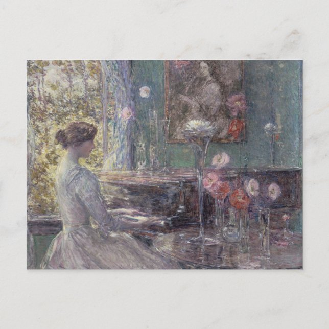 Postal Improvisación por Frederick Childe Hassam (Anverso)