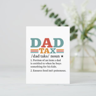 Postal Impuesto a papá - Divertida definición de paternid