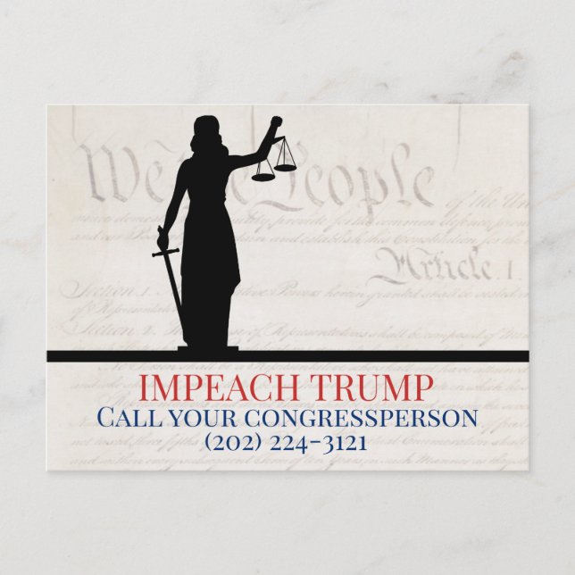 Postal Impugnar a Trump por la justicia de la dama del Co (Anverso)