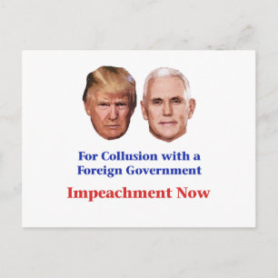 Postal Impugnar a Trump y la valla por la colusión