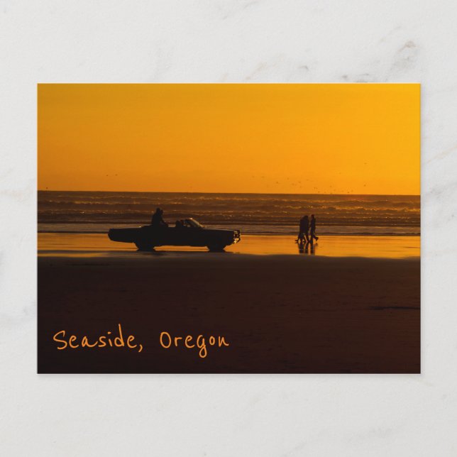 Postal Impulso al atardecer en la playa (Anverso)