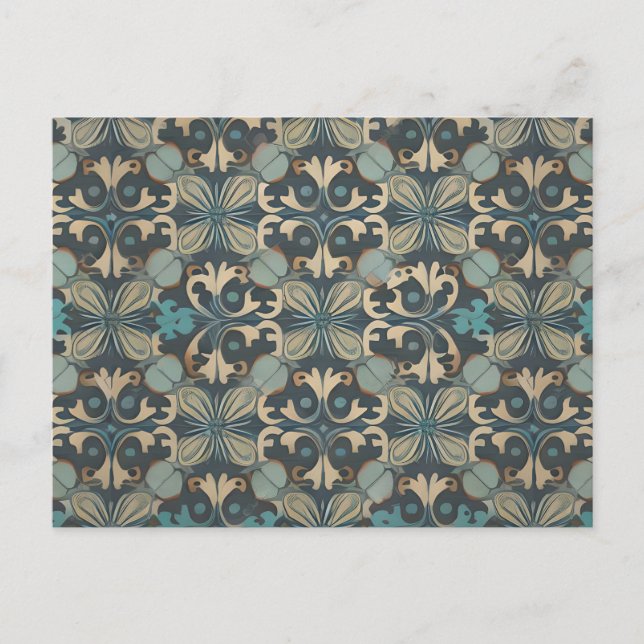 Postal in blue (Anverso)