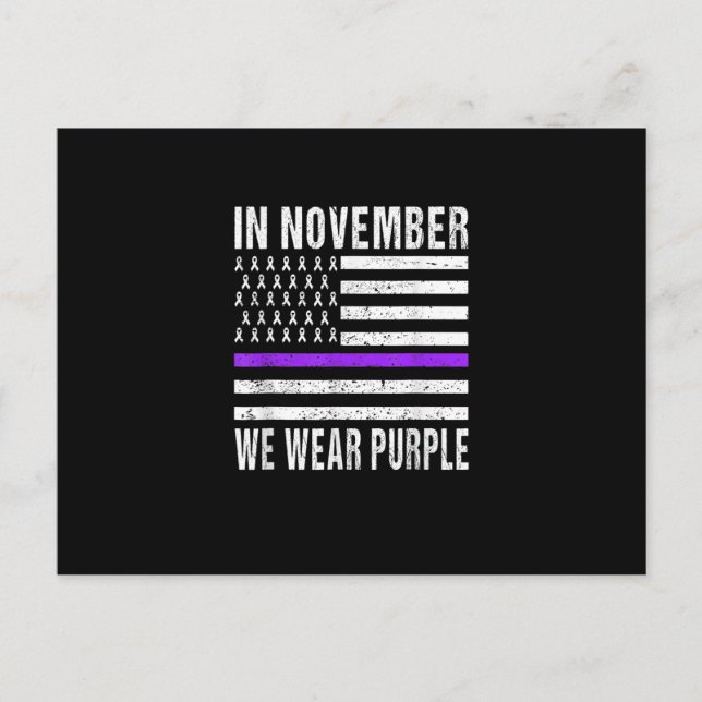 Postal In November We Wear Purple Pancreatic Cancer Aware (Anverso)
