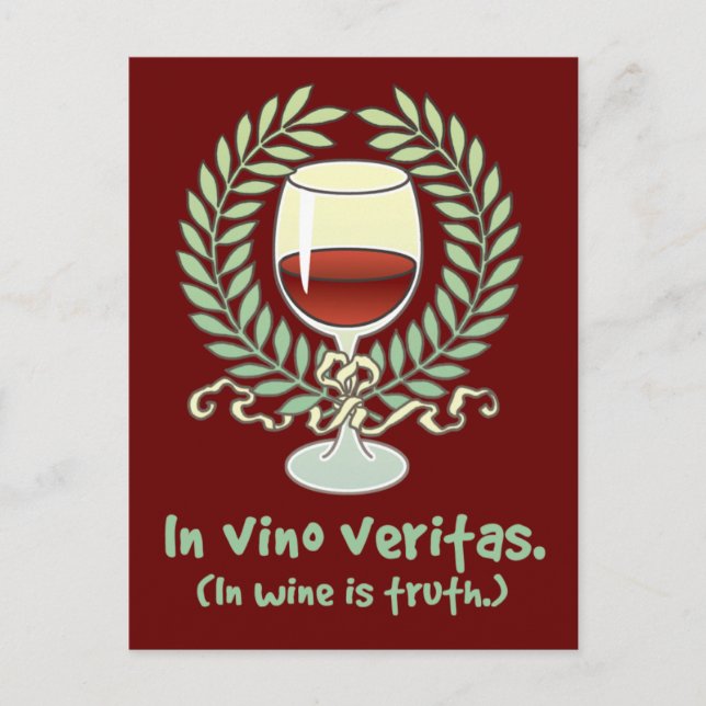 Postal In Wine Is Truth (Anverso)