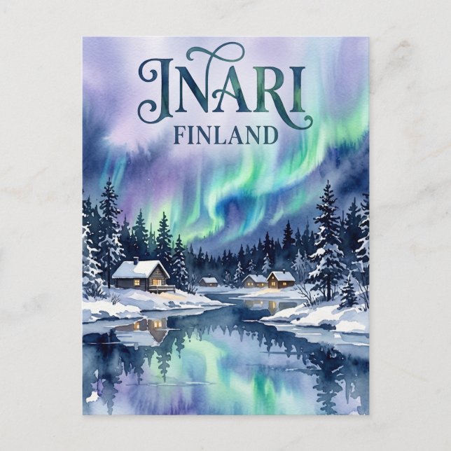 Postal Inari Finlandia (Anverso)