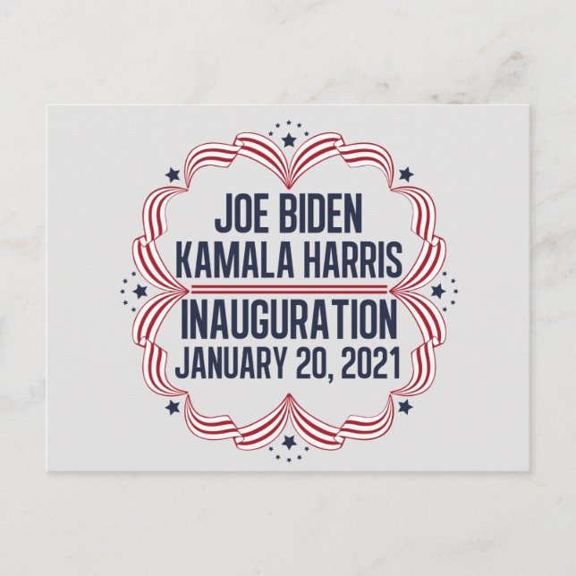 Postal Inauguración de Joe Biden Kamala Harris 2021 (Anverso)