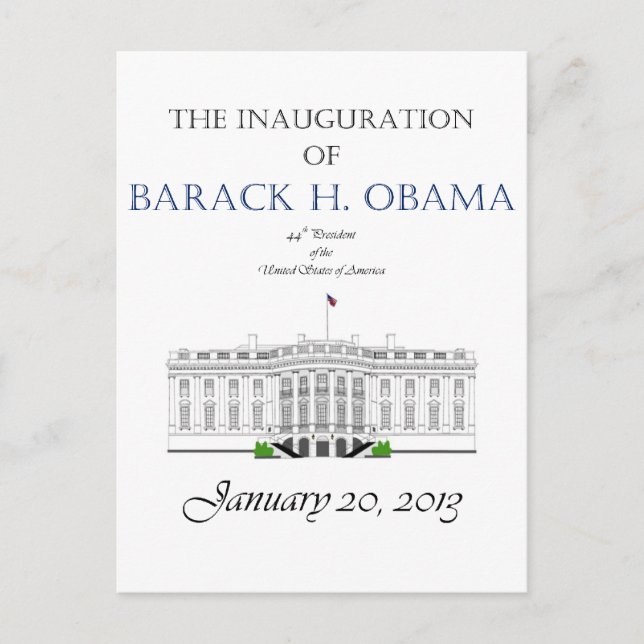 Postal Inauguración de Obama 2013 (Anverso)