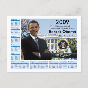 Postal Inauguración de Obama - Calendario Keepsake 2009