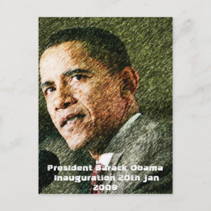 Postal Inauguración del presidente Barack Obama 20 de ene