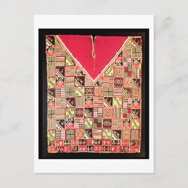 Postal Inca 'Poncho', Bolivia, c.1500 (lana) (Anverso)