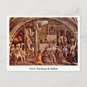 Postal Incendio En El Borgo De Raffael
