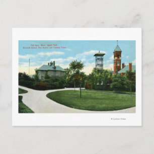 Postal Incendio en la escuela Brownell de North Park