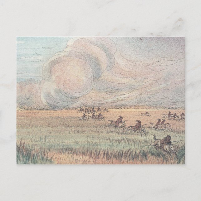 Postal Incendio en la pradera de Missouri (Anverso)