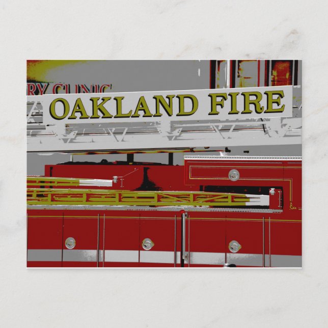 Postal Incendio en Oakland (Anverso)