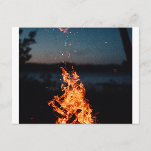 Postal incendio nocturno (Anverso)