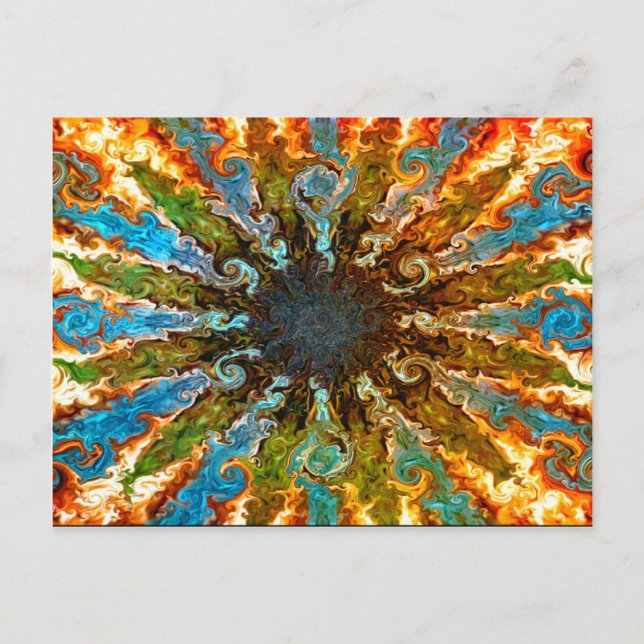 Postal Incendios coloridos (Anverso)