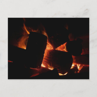 Postal Incendios de leña de invierno