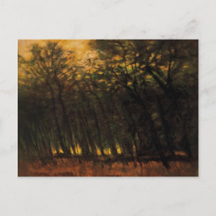 Postal Incendios en el bosque (por Laszlo Mednyanszky)