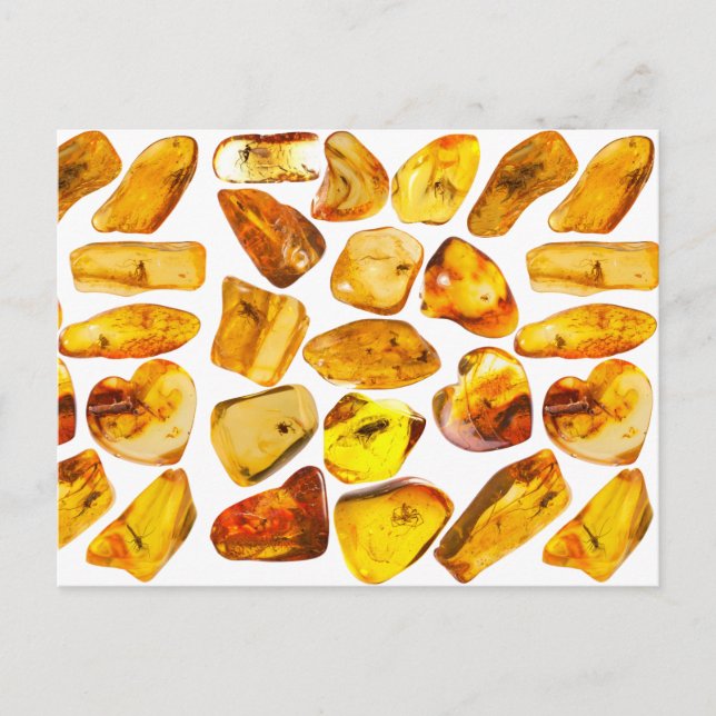 Postal Inclusiones de piedra ámbar (Anverso)