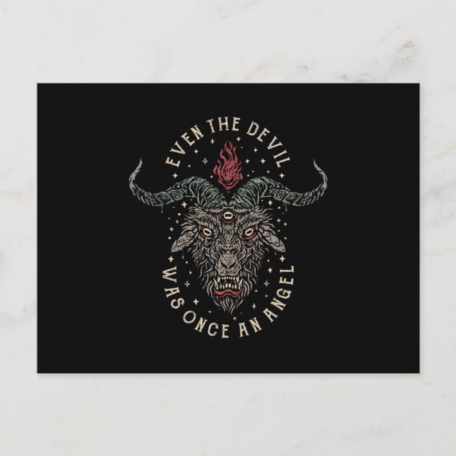 Postal Incluso el diablo fue una vez un ángel (Anverso)