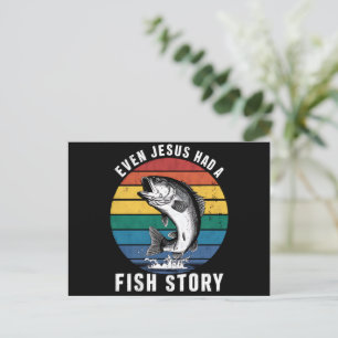 Postal Incluso Jesús tenía una historia de peces de pesca