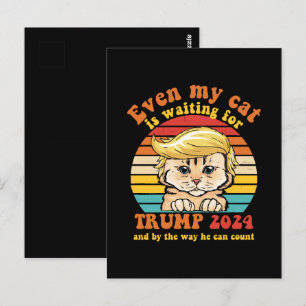 Postal Incluso mi gato está esperando la ropa de Trump 20