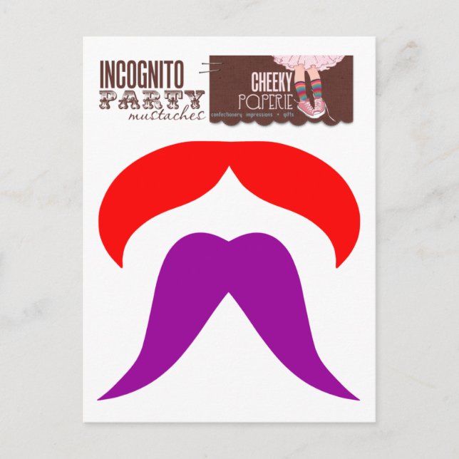 Postal Incognito Fiesta Mustaches 2 (Anverso)