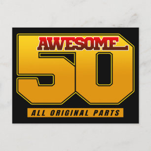 Postal Increíble 50 años de cumpleaños aniversario