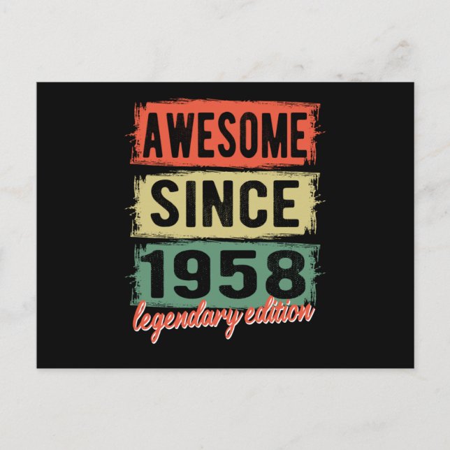 Postal Increíble desde 1958 (Anverso)