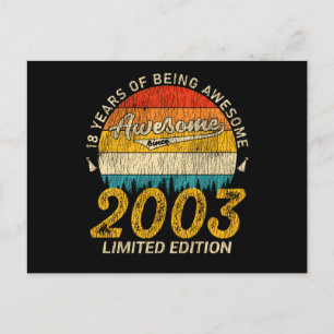 Postal Increíble Desde 2003 Edición Limitada Regalo de Cu