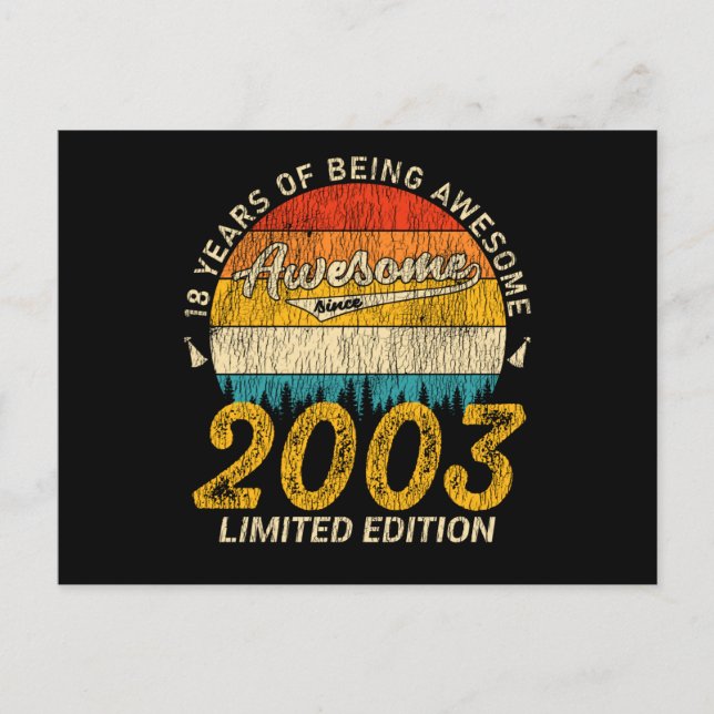 Postal Increíble Desde 2003 Edición Limitada Regalo de Cu (Anverso)