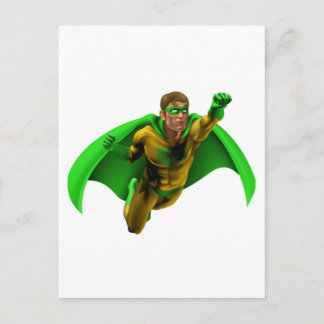Postal Increíble Ilustracion de superhéroes