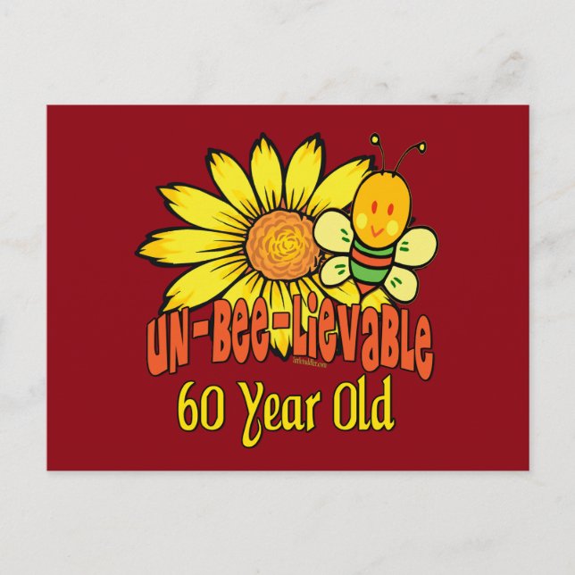 Postal Increíble regalo de cumpleaños número 60 (Anverso)