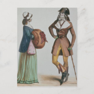 Postal "Incroyable et Merveilleuse", c.1775