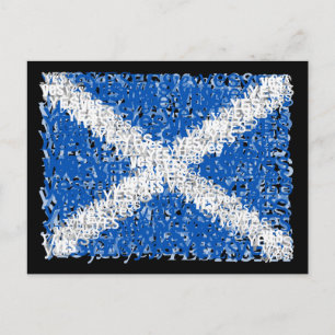 Postal Independencia de Escocia: Bandera del Sí escocesa,